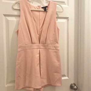 Brand New Forever 21 Light Pink V-Neck Romper
